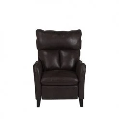 Beliani Fauteuils Fauteuil Inclinable En Tissu Marron -Chaise Soldes 2024 fauteuil inclinable en tissu marron 2