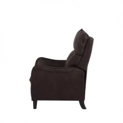 Beliani Fauteuils Fauteuil Inclinable En Tissu Marron -Chaise Soldes 2024 fauteuil inclinable en tissu marron 3