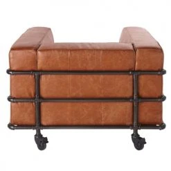 Maisons Du Monde Fauteuils Fauteuil Indus à Roulettes En Cuir Effet Vieilli -Chaise Soldes 2024 fauteuil indus a roulettes en cuir effet vieilli 1000 13 18 198335 3