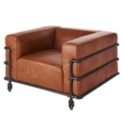 Maisons Du Monde Fauteuils Fauteuil Indus à Roulettes En Cuir Effet Vieilli -Chaise Soldes 2024 fauteuil indus a roulettes en cuir effet vieilli fabric 1000 13 18 198335 1