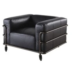 Maisons Du Monde Fauteuils Fauteuil Indus à Roulettes En Cuir Effet Vieilli -Chaise Soldes 2024 fauteuil indus a roulettes en cuir noir et metal fabric 1000 15 20 198337 1