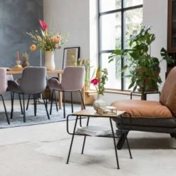 Zuiver Fauteuils Fauteuil Lounge En Cuir Marron -Chaise Soldes 2024 fauteuil lounge en cuir marron 4