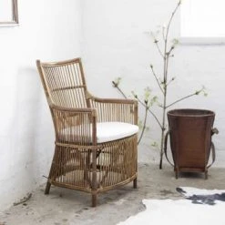 Sika Design Fauteuils Fauteuil Lounge En Rotin Antique -Chaise Soldes 2024 fauteuil lounge en rotin antique 4