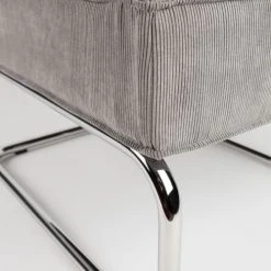 Zuiver Fauteuils Fauteuil Lounge En Tissu Cotelé Gris Froid -Chaise Soldes 2024 fauteuil lounge en tissu cotele gris froid 5