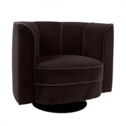 Dutchbone Fauteuils Fauteuil Lounge En Velours Noir