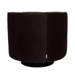 Dutchbone Fauteuils Fauteuil Lounge En Velours Noir -Chaise Soldes 2024 fauteuil lounge en velours noir 4