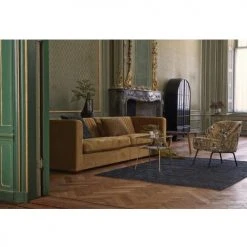 Bepurehome Fauteuils Fauteuil Lounge En Velours Ocre -Chaise Soldes 2024 fauteuil lounge en velours ocre 2