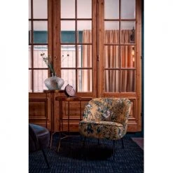 Bepurehome Fauteuils Fauteuil Lounge En Velours Ocre -Chaise Soldes 2024 fauteuil lounge en velours ocre 3