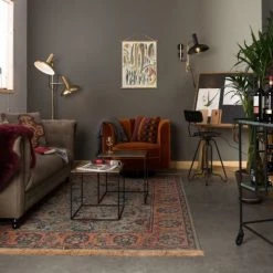 Dutchbone Fauteuils Fauteuil Lounge En Velours Orange -Chaise Soldes 2024 fauteuil lounge en velours orange 2