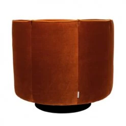 Dutchbone Fauteuils Fauteuil Lounge En Velours Orange -Chaise Soldes 2024 fauteuil lounge en velours orange 5