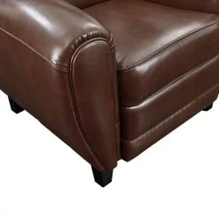 Rendez Vous Déco Fauteuils Fauteuil Marron En Croute De Cuir Enduite -Chaise Soldes 2024 fauteuil marron en croute de cuir enduite 1