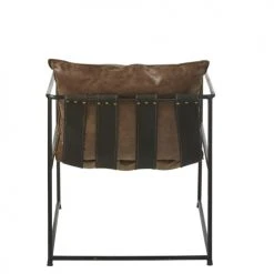 Maisons Du Monde Fauteuils Fauteuil Marron Vieilli Et Métal Noir -Chaise Soldes 2024 fauteuil marron vieilli et metal noir 1000 0 16 187017 3