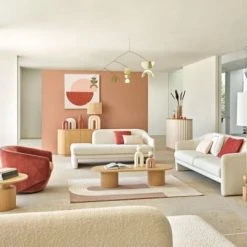 Maisons Du Monde Fauteuils Fauteuil Pivotant Blanc Chiné Et Pin -Chaise Soldes 2024 fauteuil pivotant blanc chine et pin 1000 4 17 209937 6