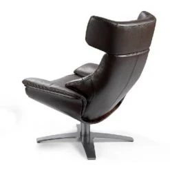 Angel Cerda Fauteuils Fauteuil Pivotant En Cuir De Vachette Avec Mécanisme Relax -Chaise Soldes 2024 fauteuil pivotant en cuir de vachette avec mecanisme relax 3