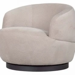 Mathi Design Fauteuils Fauteuil Pivotant En Velours Naturel -Chaise Soldes 2024 fauteuil pivotant en velours naturel 4