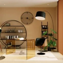 Kare Design Fauteuils Fauteuil Pivotant Noir Et Marron -Chaise Soldes 2024 fauteuil pivotant noir et marron 1