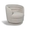 Now’s Home Fauteuils Fauteuil Pivotant Tissu En Bouclette Beige