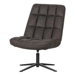 Woood Fauteuils Fauteuil Pivotante Aspect Cuir PU Noir -Chaise Soldes 2024 fauteuil pivotante aspect cuir pu noir 2