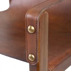 MOYCOR Fauteuils Fauteuil Pliant En Cuir Marron -Chaise Soldes 2024 fauteuil pliant en cuir marron 3