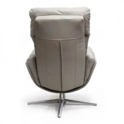My New Design Fauteuils Fauteuil Relax Avec Pouf Base étoile Aluminium - Cuir Beige -Chaise Soldes 2024 fauteuil relax avec pouf base etoile aluminium cuir beige 3