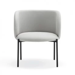 TEULAT Fauteuils Fauteuil Rembourré En Gris Clair Et Pied En Métal -Chaise Soldes 2024 fauteuil rembourre en gris clair et pied en metal 2