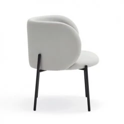 TEULAT Fauteuils Fauteuil Rembourré En Gris Clair Et Pied En Métal -Chaise Soldes 2024 fauteuil rembourre en gris clair et pied en metal 3