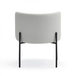 TEULAT Fauteuils Fauteuil Rembourré En Gris Clair Et Pied En Métal -Chaise Soldes 2024 fauteuil rembourre en gris clair et pied en metal 4