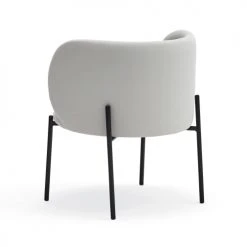 TEULAT Fauteuils Fauteuil Rembourré En Gris Clair Et Pied En Métal -Chaise Soldes 2024 fauteuil rembourre en gris clair et pied en metal 5