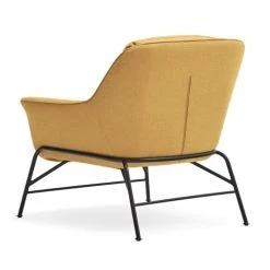 TEULAT Fauteuils Fauteuil Rembourré En Moutarde Et Pied En Métal -Chaise Soldes 2024 fauteuil rembourre en moutarde et pied en metal 5