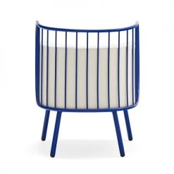 TEULAT Fauteuils Fauteuil Rembourré Et Structure Métallique En Bleu Foncé -Chaise Soldes 2024 fauteuil rembourre et structure metallique en bleu fonce 4