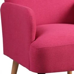 Altobuy Fauteuils Fauteuil Rembourré Tissu Rose -Chaise Soldes 2024 fauteuil rembourre tissu rose 4