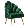 Nordlys Fauteuils Fauteuil Retro En Métal Et Velours Vert
