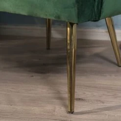 Nordlys Fauteuils Fauteuil Retro En Métal Et Velours Vert -Chaise Soldes 2024 fauteuil retro en metal et velours vert 5