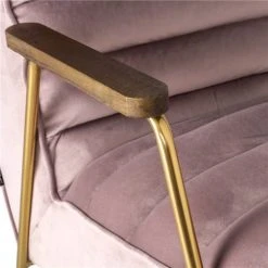 Mathi Design Fauteuils Fauteuil Retro En Velours Rose -Chaise Soldes 2024 fauteuil retro en velours rose 3