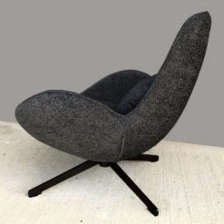 Mathi Design Fauteuils Fauteuil Rotatif En Tissu Gris -Chaise Soldes 2024 fauteuil rotatif en tissu gris 1