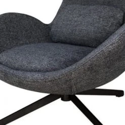 Mathi Design Fauteuils Fauteuil Rotatif En Tissu Gris -Chaise Soldes 2024 fauteuil rotatif en tissu gris 2