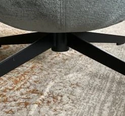 Mathi Design Fauteuils Fauteuil Rotatif En Velours Bleu Gris -Chaise Soldes 2024 fauteuil rotatif en velours bleu gris 3