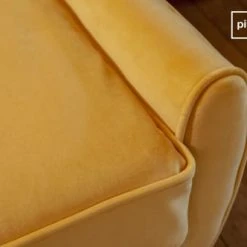 PIB Fauteuils Fauteuil Rotatif En Velours Jaune -Chaise Soldes 2024 fauteuil rotatif en velours jaune 3