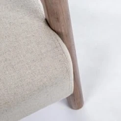 Mathi Design Fauteuils Fauteuil Scandinave Tissu Crème -Chaise Soldes 2024 fauteuil scandinave tissu creme 3