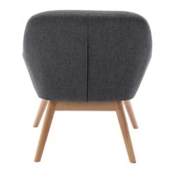 Moloo Fauteuils Fauteuil Scandinave Tissu Gris Pieds Bois -Chaise Soldes 2024 fauteuil scandinave tissu gris pieds bois 2