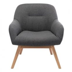 Moloo Fauteuils Fauteuil Scandinave Tissu Gris Pieds Bois -Chaise Soldes 2024 fauteuil scandinave tissu gris pieds bois 4