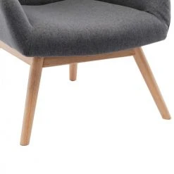 Moloo Fauteuils Fauteuil Scandinave Tissu Gris Pieds Bois -Chaise Soldes 2024 fauteuil scandinave tissu gris pieds bois 5