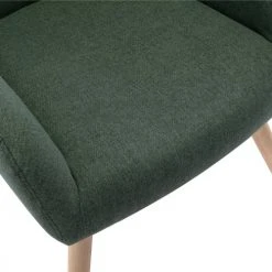 Moloo Fauteuils Fauteuil Scandinave Tissu Vert Forêt Pieds Bois -Chaise Soldes 2024 fauteuil scandinave tissu vert foret pieds bois 3