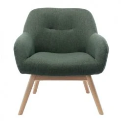 Moloo Fauteuils Fauteuil Scandinave Tissu Vert Forêt Pieds Bois -Chaise Soldes 2024 fauteuil scandinave tissu vert foret pieds bois 4