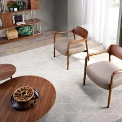 Angel Cerda Fauteuils Fauteuil Simili Cuir Et Bois De Frêne Massif Couleur Noyer -Chaise Soldes 2024 fauteuil simili cuir et bois de frene massif couleur noyer 2