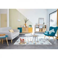 Maisons Du Monde Fauteuils Fauteuil Style Scandinave Bleu Pétrole -Chaise Soldes 2024 fauteuil style scandinave bleu petrole 1000 11 24 155578 14