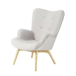 Maisons Du Monde Fauteuils Fauteuil à Bouclettes Blanches -Chaise Soldes 2024 fauteuil style scandinave gris clair iceberg 1000 15 35 138820 1