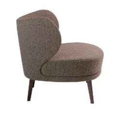 Angel Cerda Fauteuils Fauteuil Tapissé De Tissu Marron Avec Pieds En Acier Brun -Chaise Soldes 2024 fauteuil tapisse de tissu marron avec pieds en acier brun 2