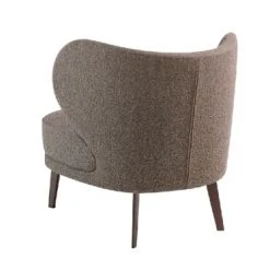 Angel Cerda Fauteuils Fauteuil Tapissé De Tissu Marron Avec Pieds En Acier Brun -Chaise Soldes 2024 fauteuil tapisse de tissu marron avec pieds en acier brun 3