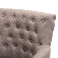 Beliani Fauteuils Fauteuil Tapissé En Tissu Beige Taupe -Chaise Soldes 2024 fauteuil tapisse en tissu beige taupe 2